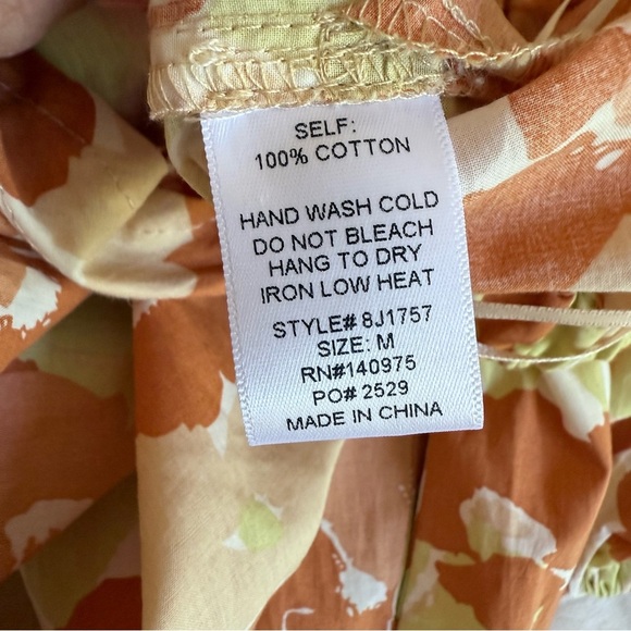 MOLLY GREEN Orange Floral Giovanna Jumpsuit M - Picture 8 of 9